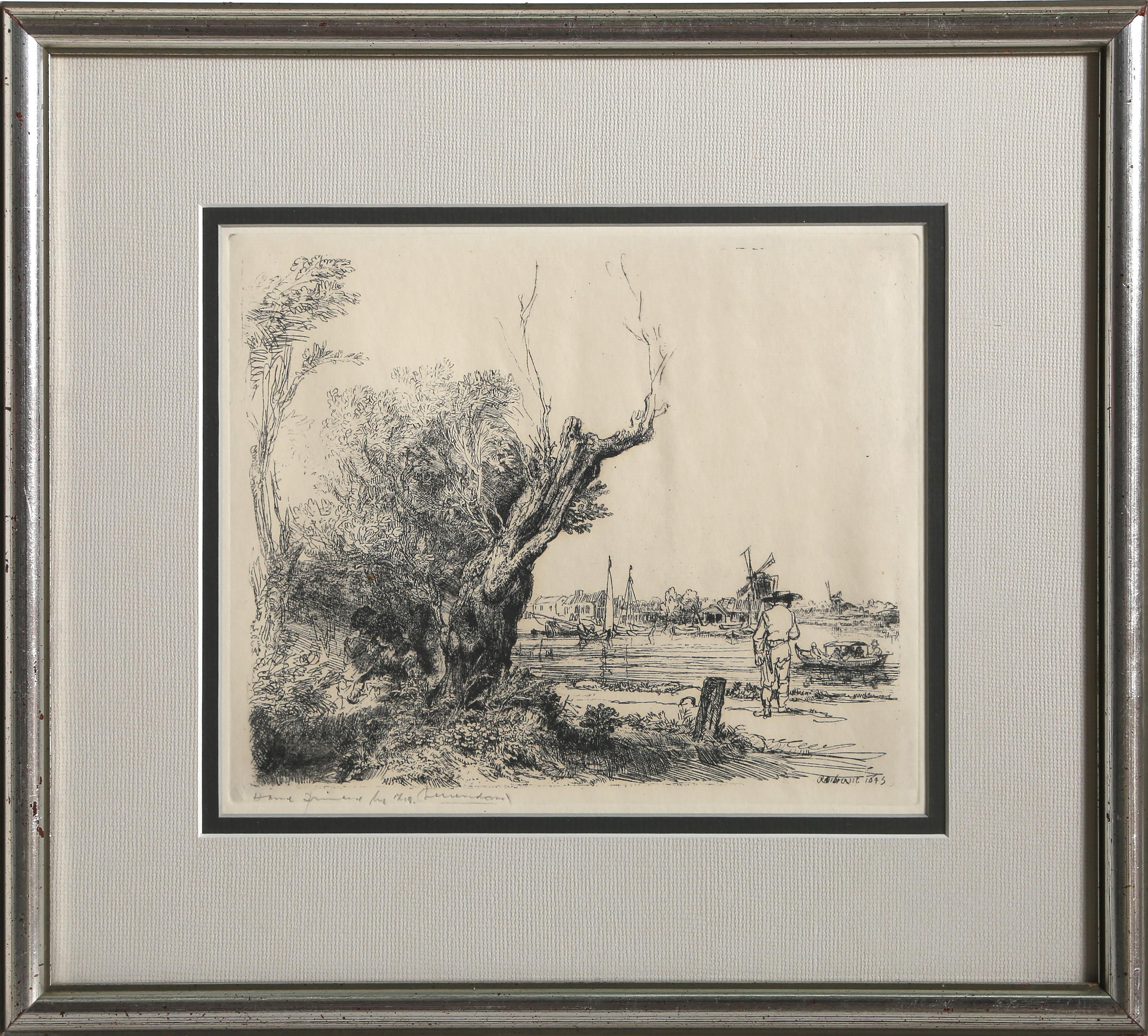 Vue d’Omval pres d’Amsterdam, Baroque Heliogravure after Rembrandt van Rijn