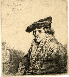 Antique Young Man in a Velvet Cap (Ferdinand Bol) by James Bretherton, after Rembrandt
