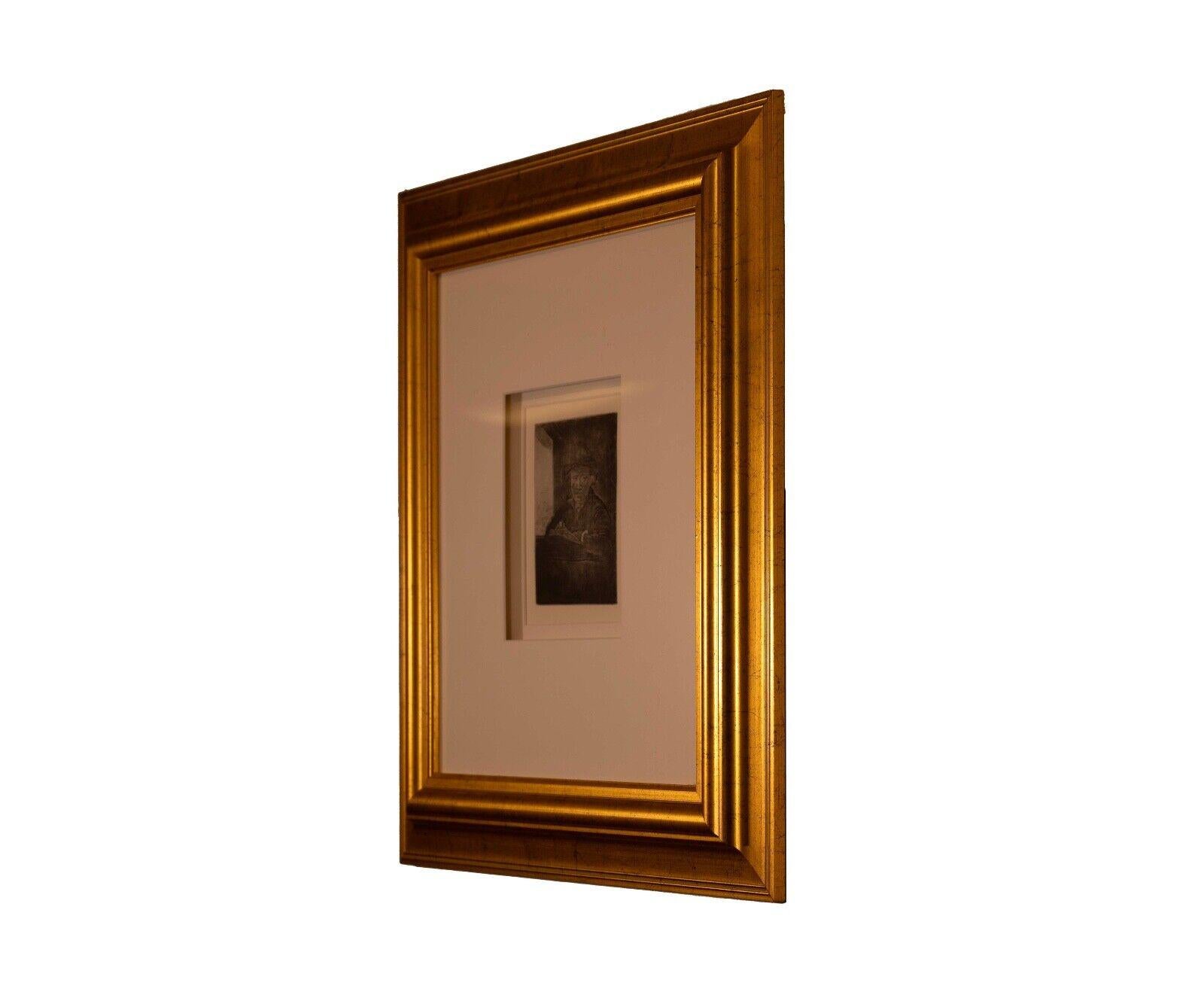 Rembrandt Van Rijn Selbstporträtzeichnung im Fenster 1648, Radierung Millenium Ed. im Zustand „Gut“ im Angebot in Keego Harbor, MI