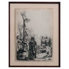 Rembrandt van Rijn The Crucifixion: The Small Plate Signed Etching on Paper 1635