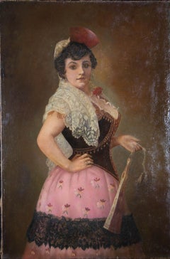 Reme Lauricella - 1880 Oil, Portrait of a Lady