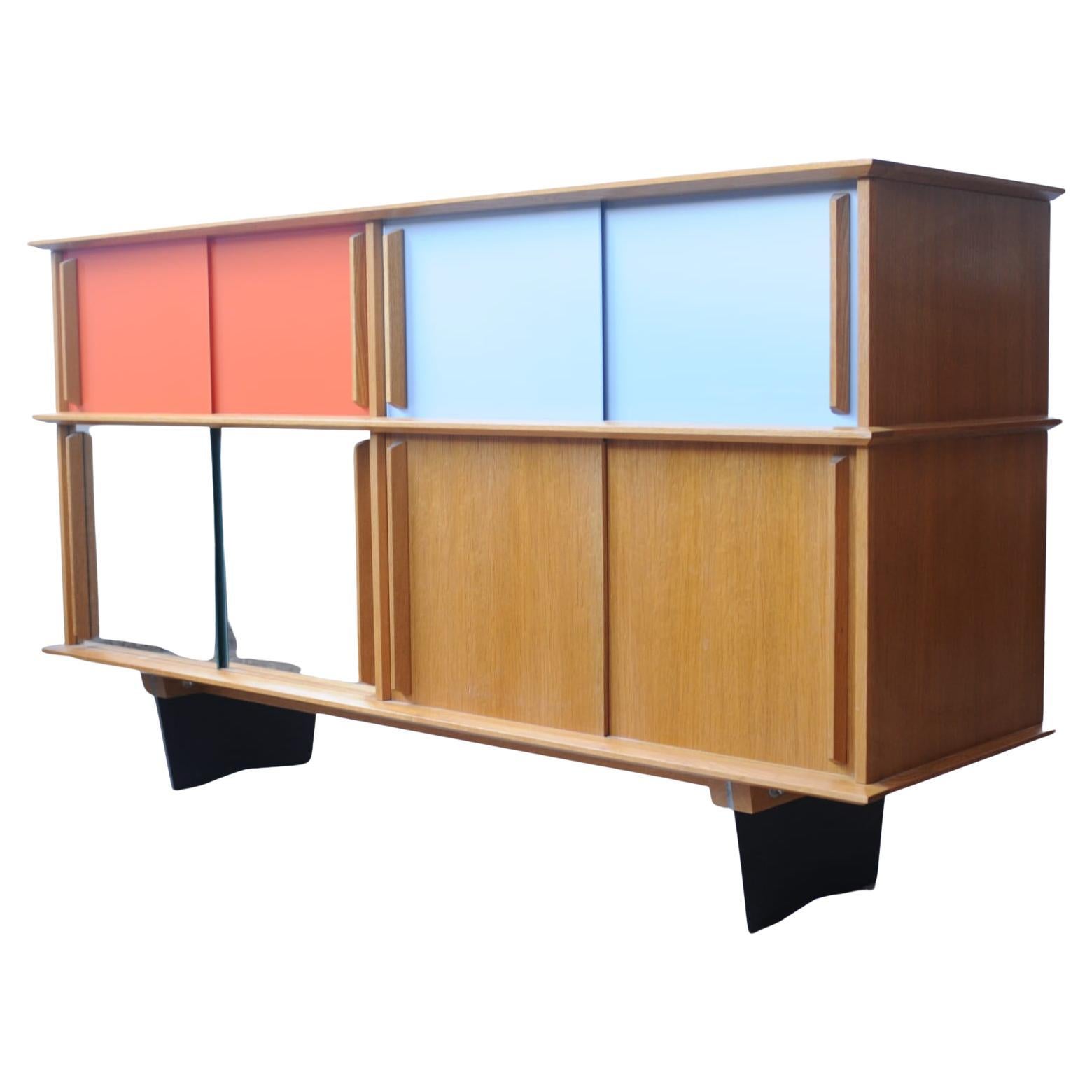 "Remember” Sideboard by Philipp-Markus Pernhaupt, Oak, Metal & Glass For Sale
