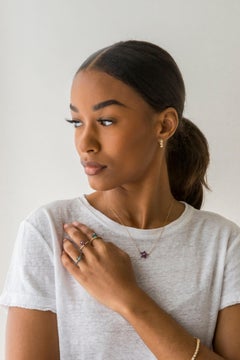 Remembrance Amethyst and Diamond Star Earrings