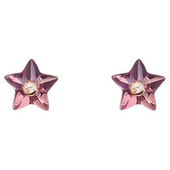 Remembrance Amethyst and Diamond Star Earrings