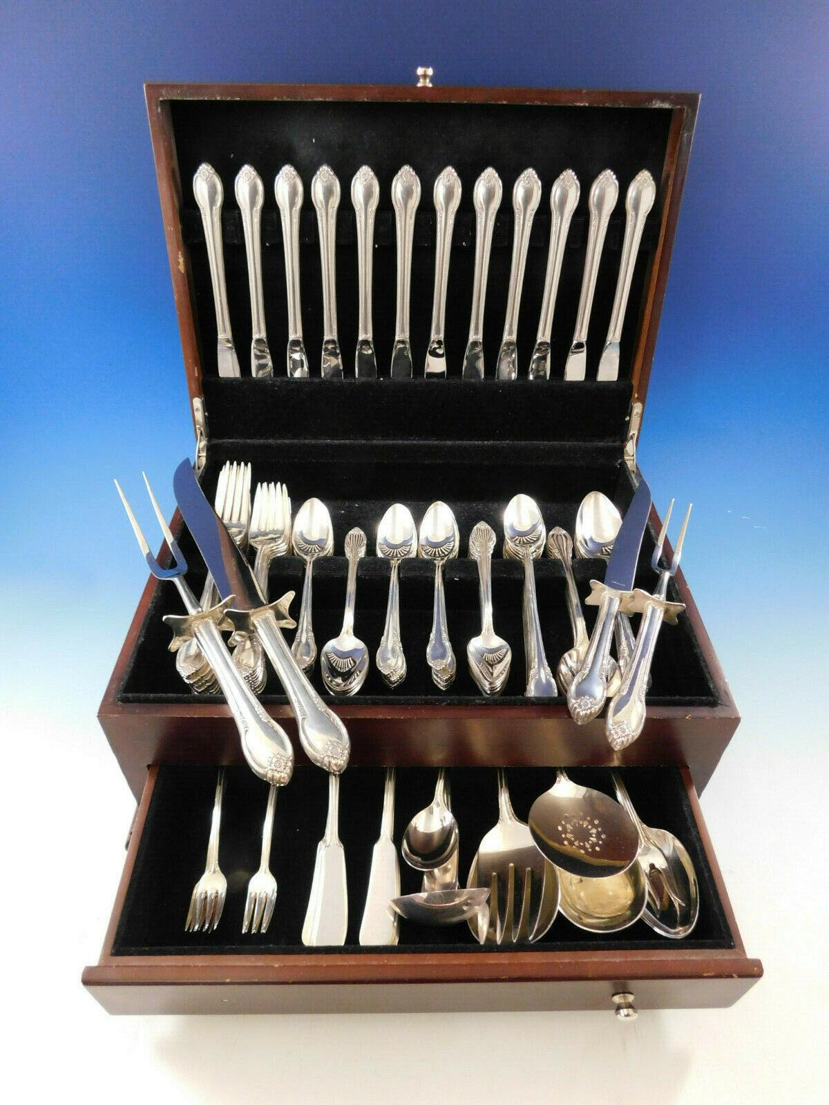 Vintage ROGERS silverplate GUILD  CADENCE pattern EXCELLENT! Details about   LOT 8 TEA SPOONS 