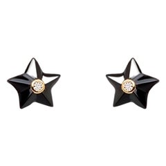 Remembrance Onyx und Diamant-Stern-Ohrringe