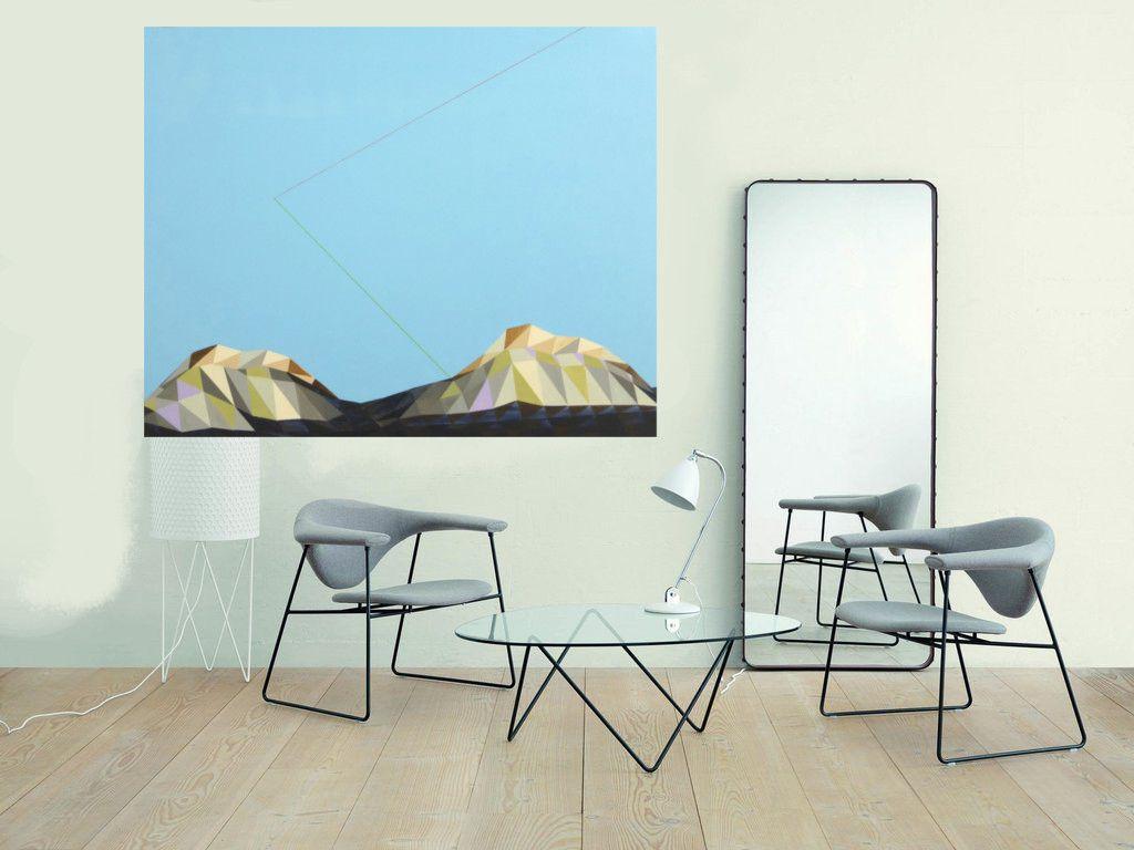Dentro, Fuera, Montaña, Pintura, Acrílico sobre lienzo - Painting Contemporáneo de Rémi Delaplace