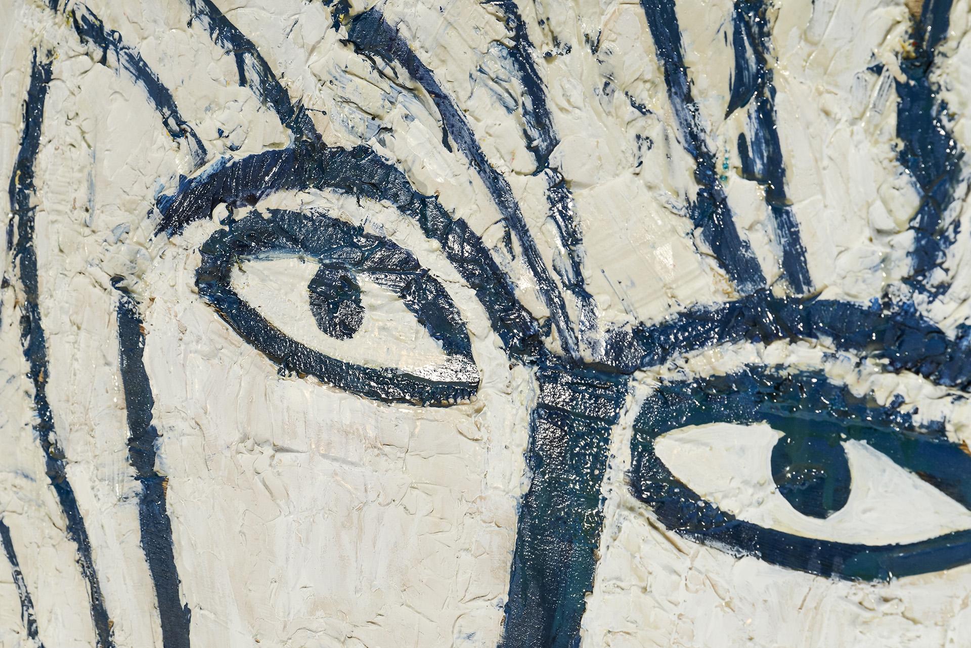 Remi Pesce (1930), Masque de Venise painting, 
signed, 
France, circa 1992.
Measures: Height 123 cm, width 86 cm, depth 3 cm.