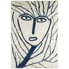 Remi Pesce, Masque De Venise Painting, Signed, France, circa 1992
