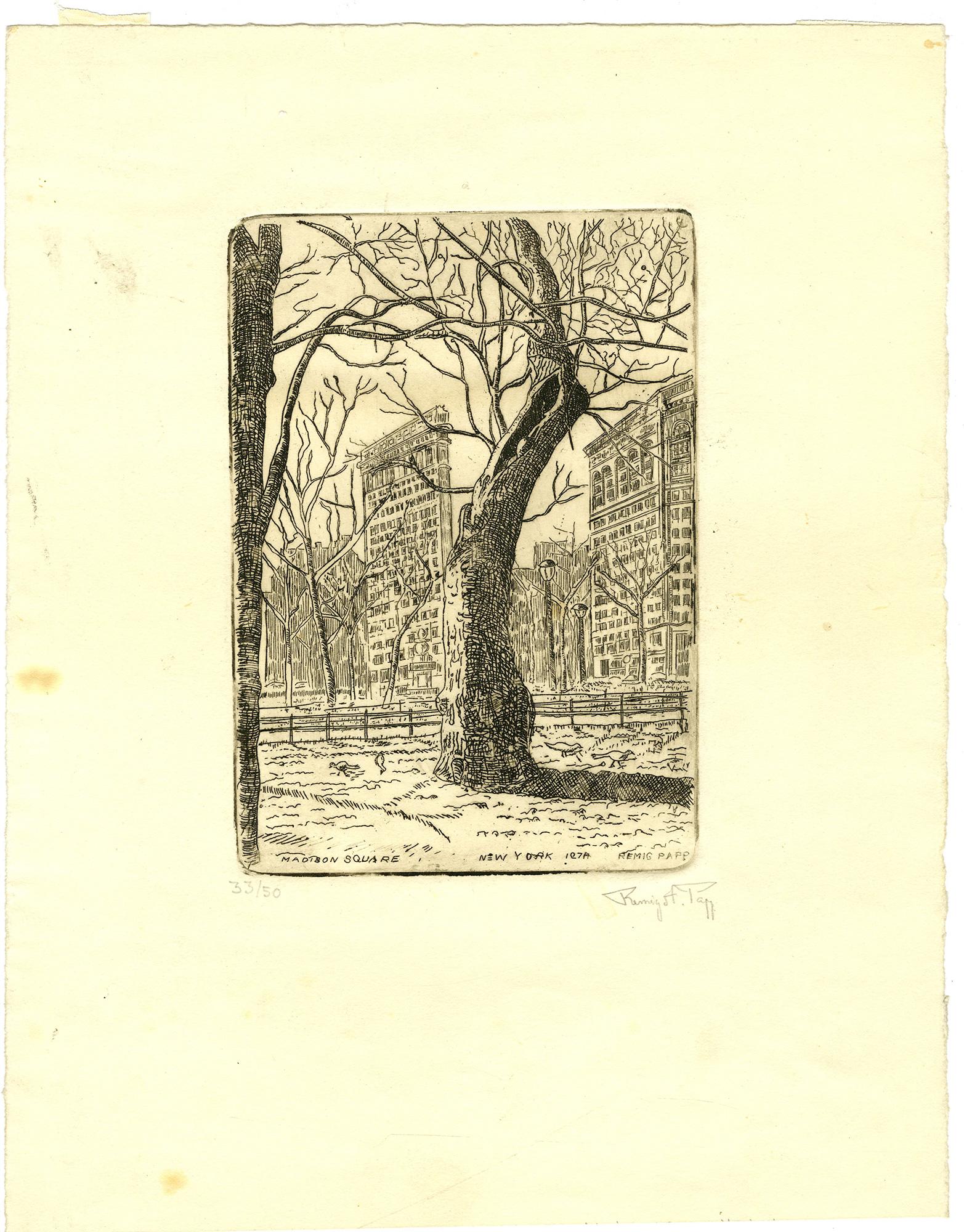 Madison Square, N.Y.C. - Print by Remig Papp