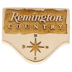 Remington Company Service Lapel Pin, 10k Yellow Gold Compass
