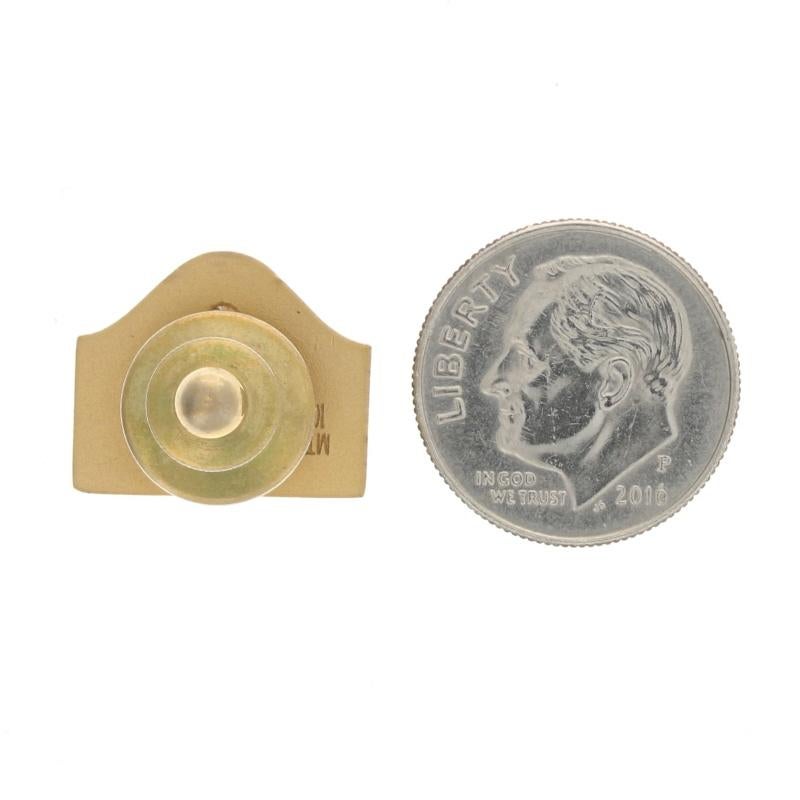 Round Cut Remington Company Service Pin, 10k Yellow Gold Diamond Accent
