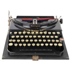 Vintage Remington Portable Typewriter with Case, circa 1930s-40s