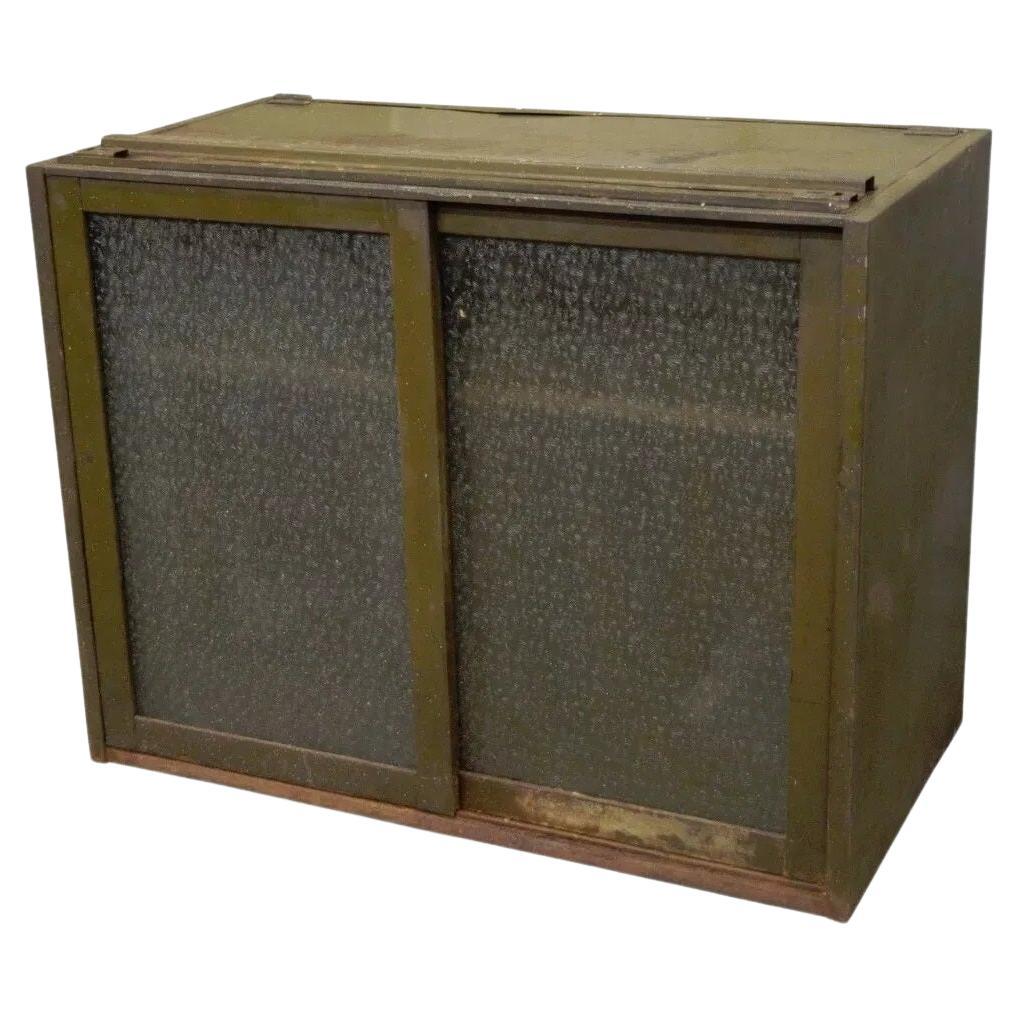 Remington Rand Industrial Green Steel Metal Stacking Barrister Storage Cabinet A