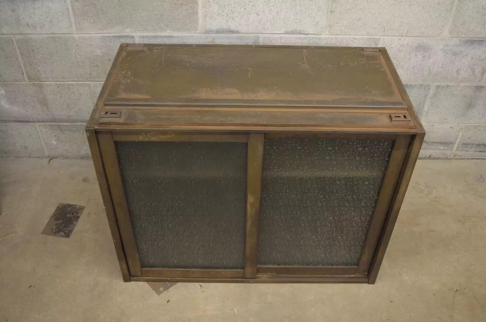 Unknown Remington Rand Industrial Green Steel Metal Stacking Barrister Storage Cabinet B For Sale