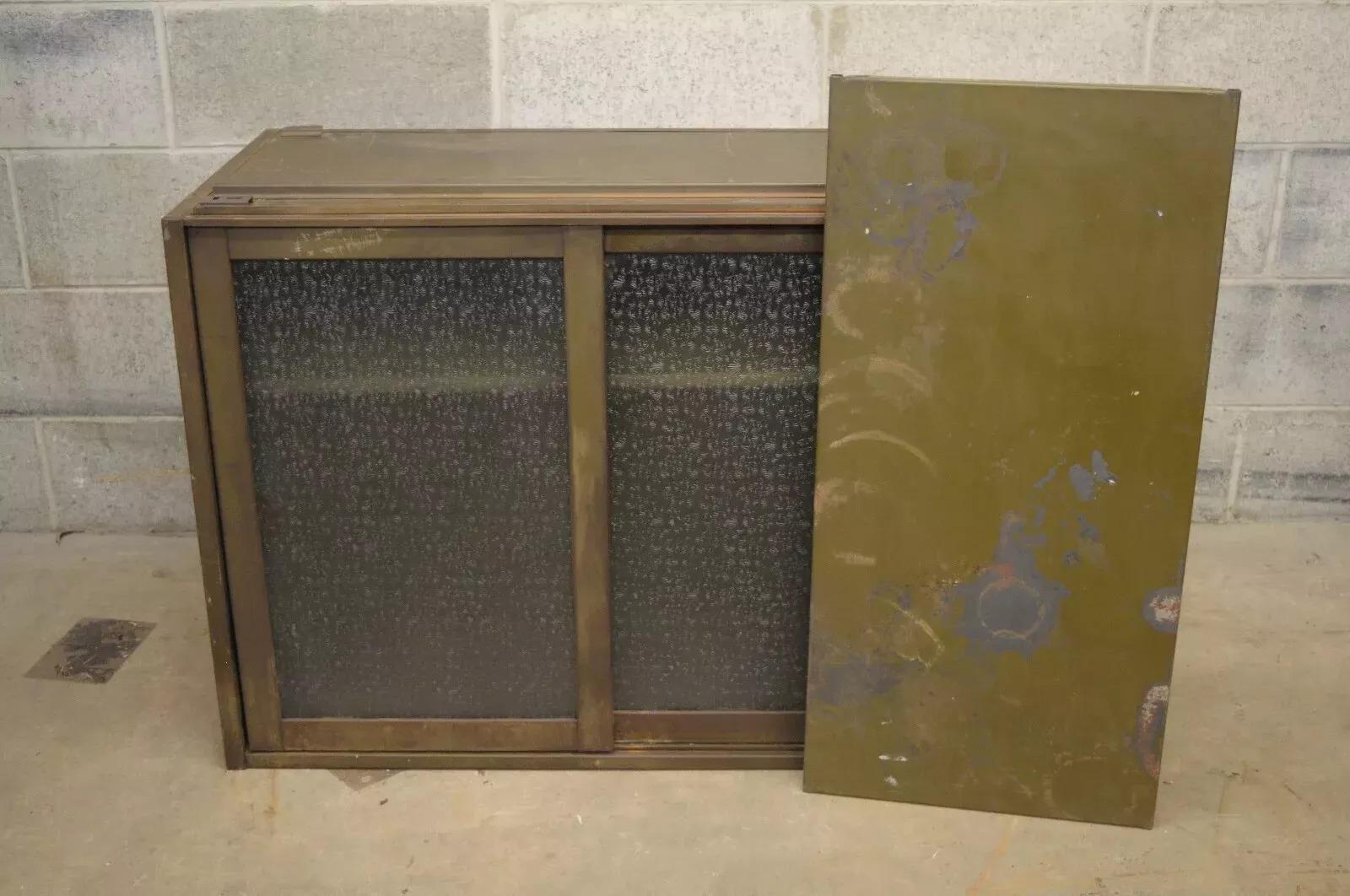 20th Century Remington Rand Industrial Green Steel Metal Stacking Barrister Storage Cabinet B For Sale