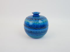 Remini blue vase by Aldo Londi for Flavia Bitossi Italy