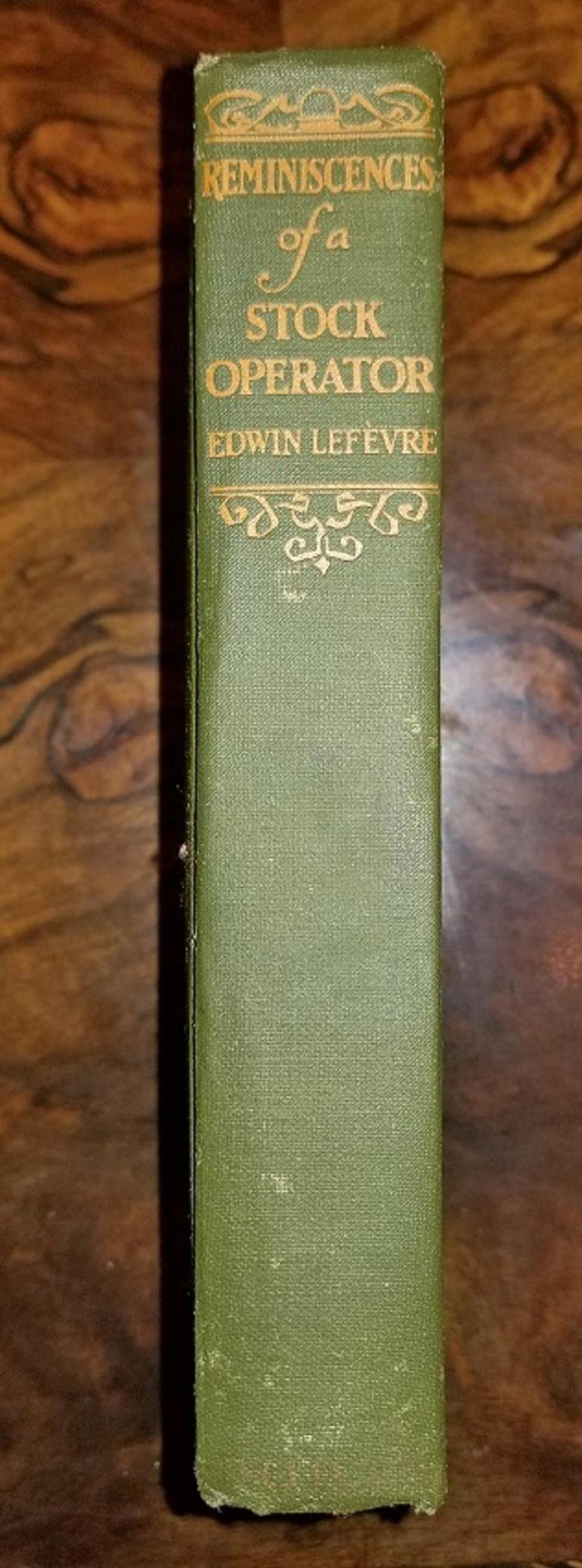Paper Reminiscences of a Stock Operator by Lefevre 1st Edition
