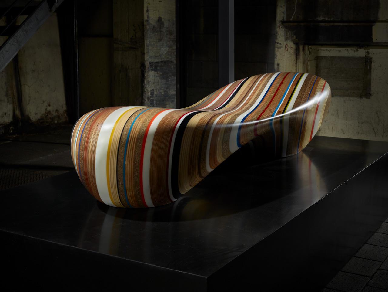 Remix, Chaise Longue by Brodie Neill in Assorted Woods and Reclaimed Materials In New Condition For Sale In London, GB
