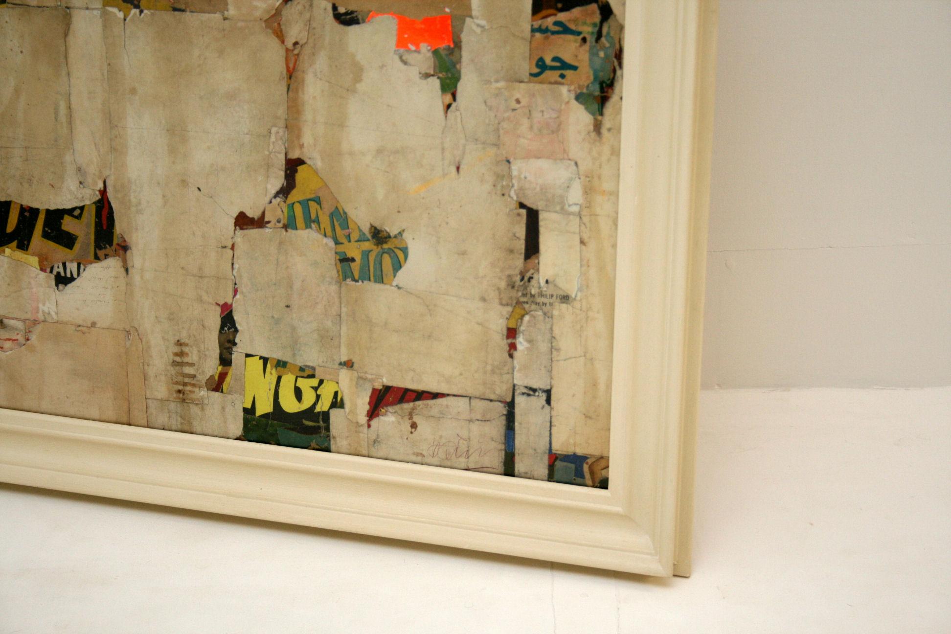 Remnants 13 Medium Abstract Collage by Artist Huw Griffith 1