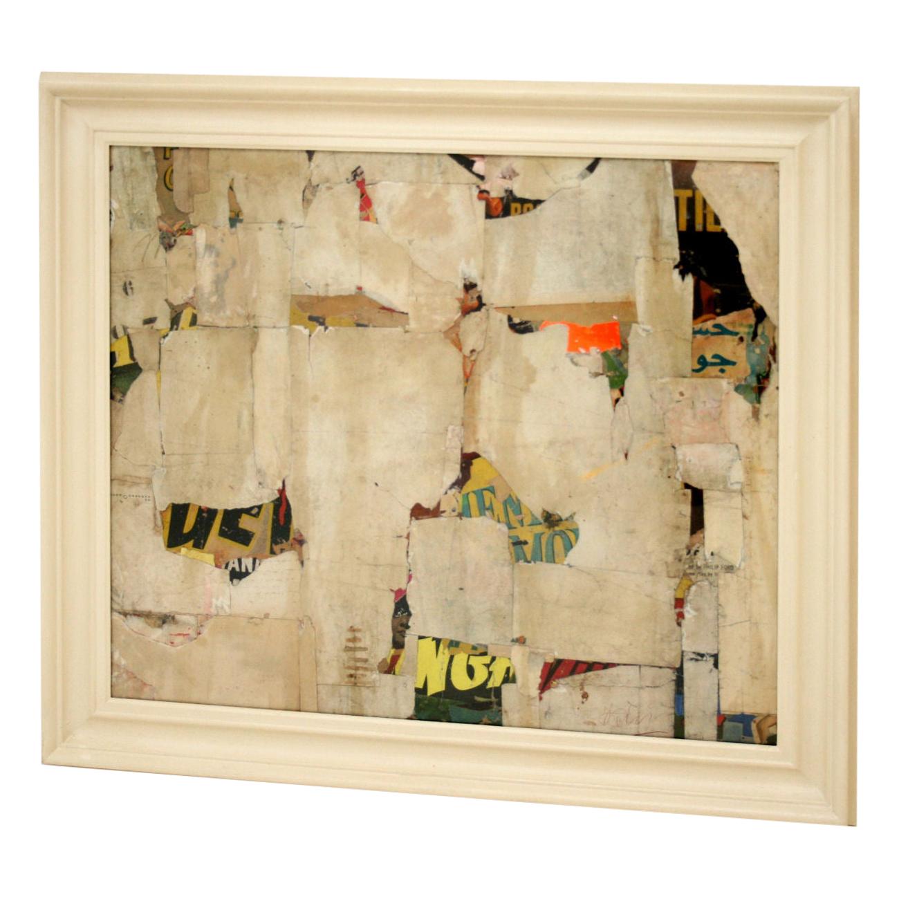 Remnants 13 Medium Abstract Collage by Artist Huw Griffith