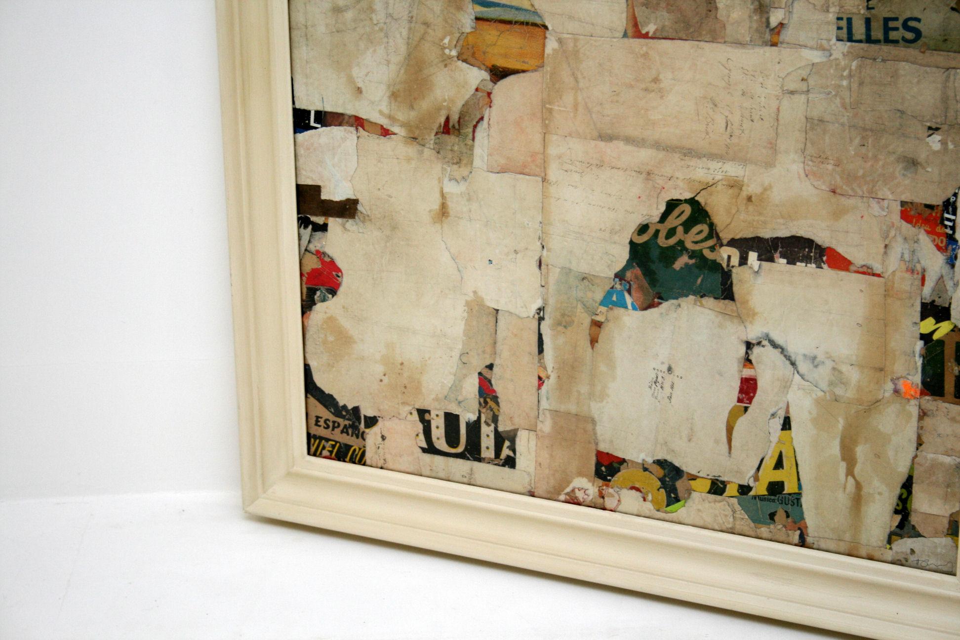 Remnants 15 Medium Abstract Collage by Artist Huw Griffith 1