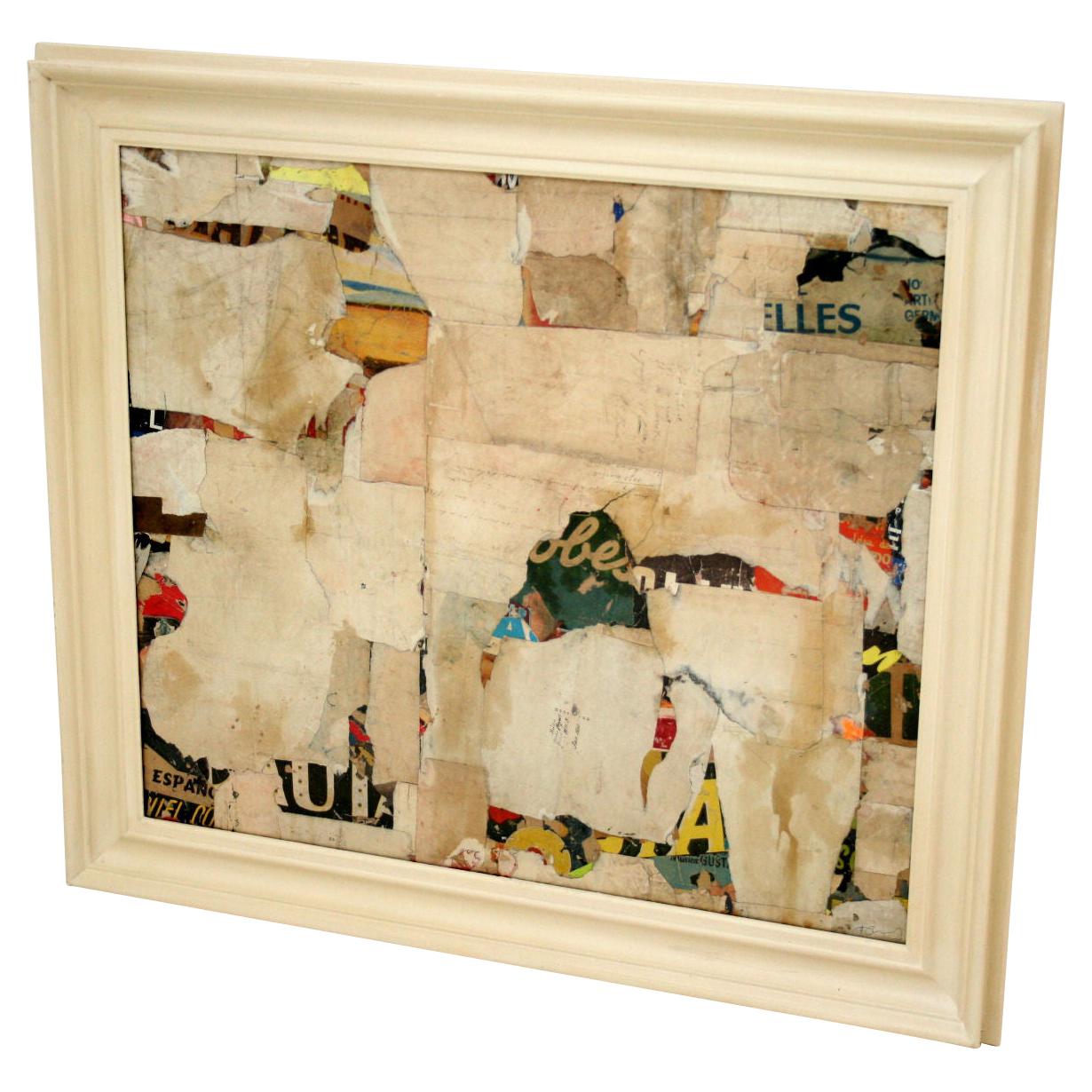 Remnants 15 Medium Abstract Collage by Artist Huw Griffith
