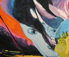 Figure Astratte, sérigraphie surréaliste de Remo Brindisi