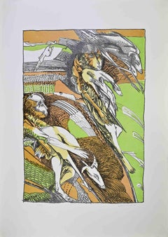 The Shepherds - Screen Print by Remo Brindisi - 1980 ca.