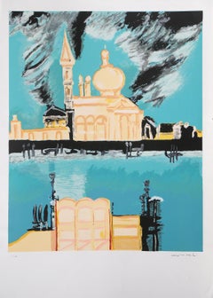 Venecia, litografía impresionista de Remo Brindisi