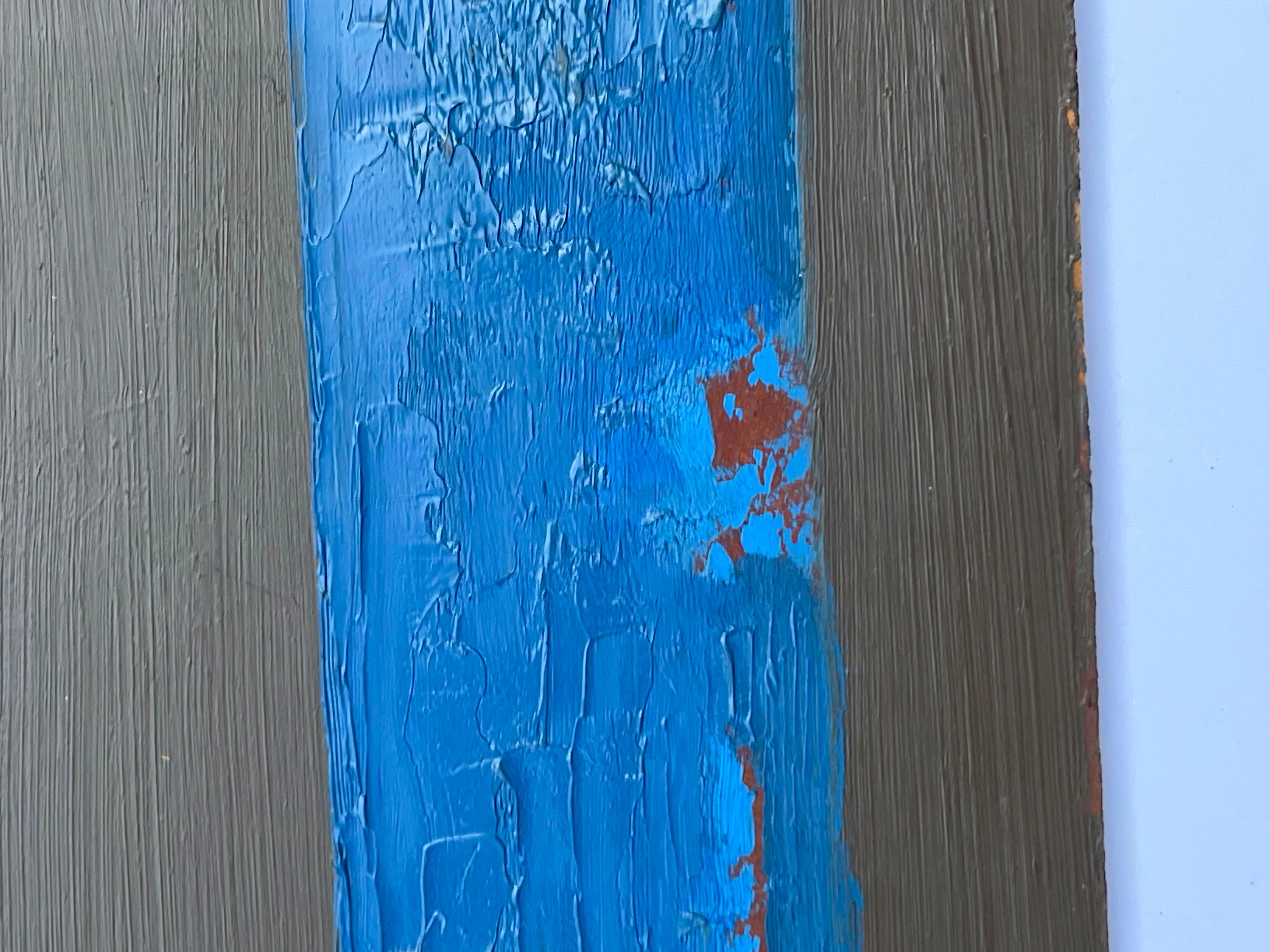 Astrazione moderna senza titolo (dipinto a olio su tavola originale firmato) in vendita 1