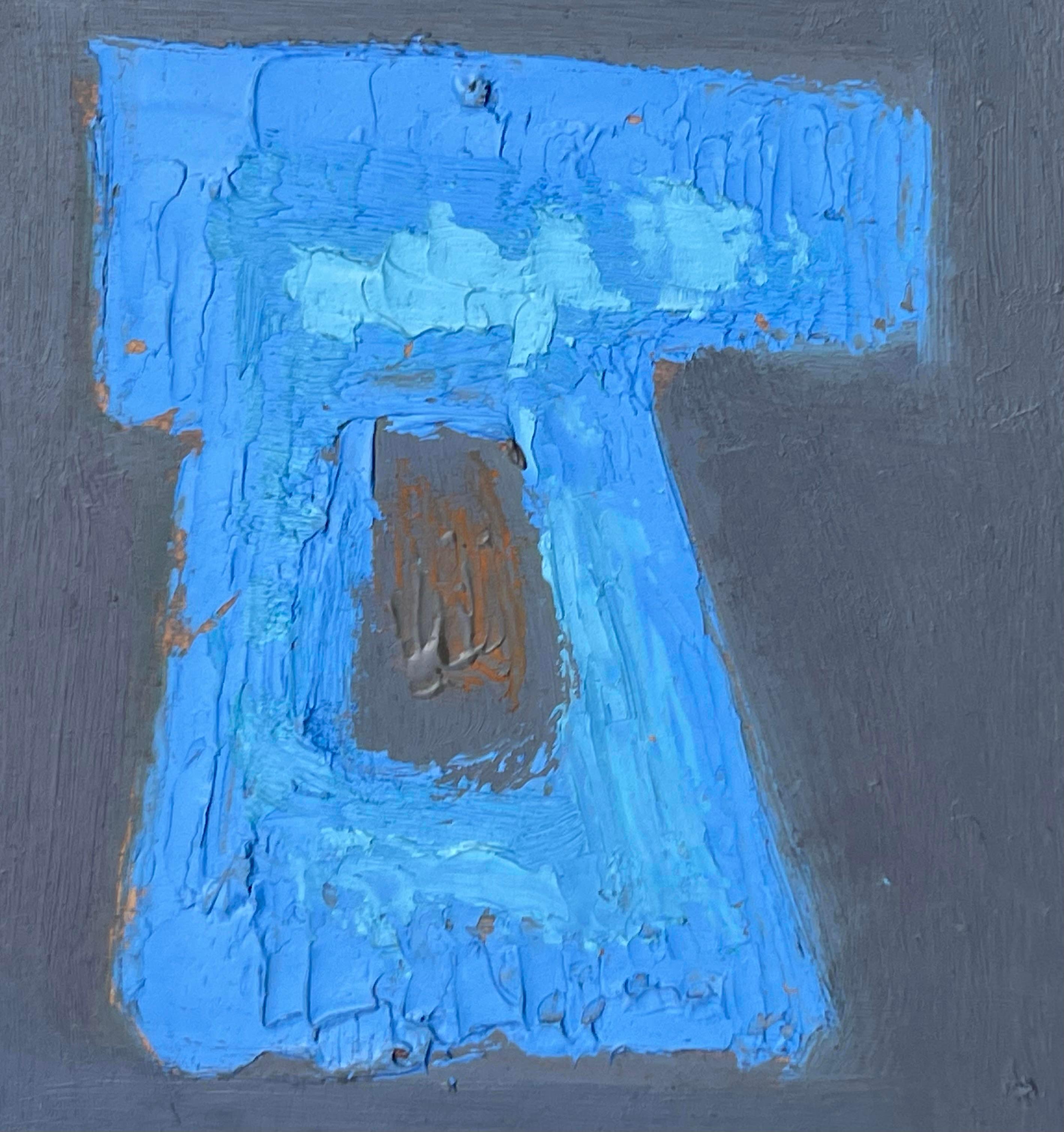 Astrazione moderna senza titolo (dipinto a olio su tavola originale firmato) in vendita 2