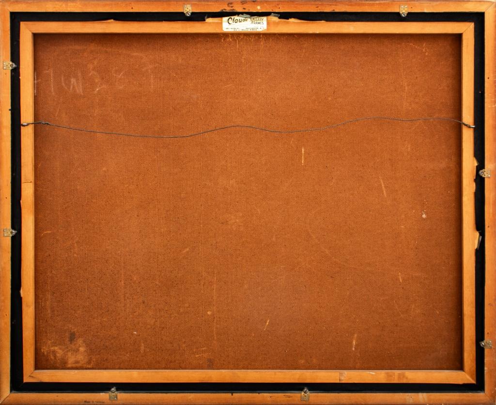 Remo Farruggio Composizione architettonica Olio, 1952 - Abstract Painting Grigio di Remo Michael Farruggio