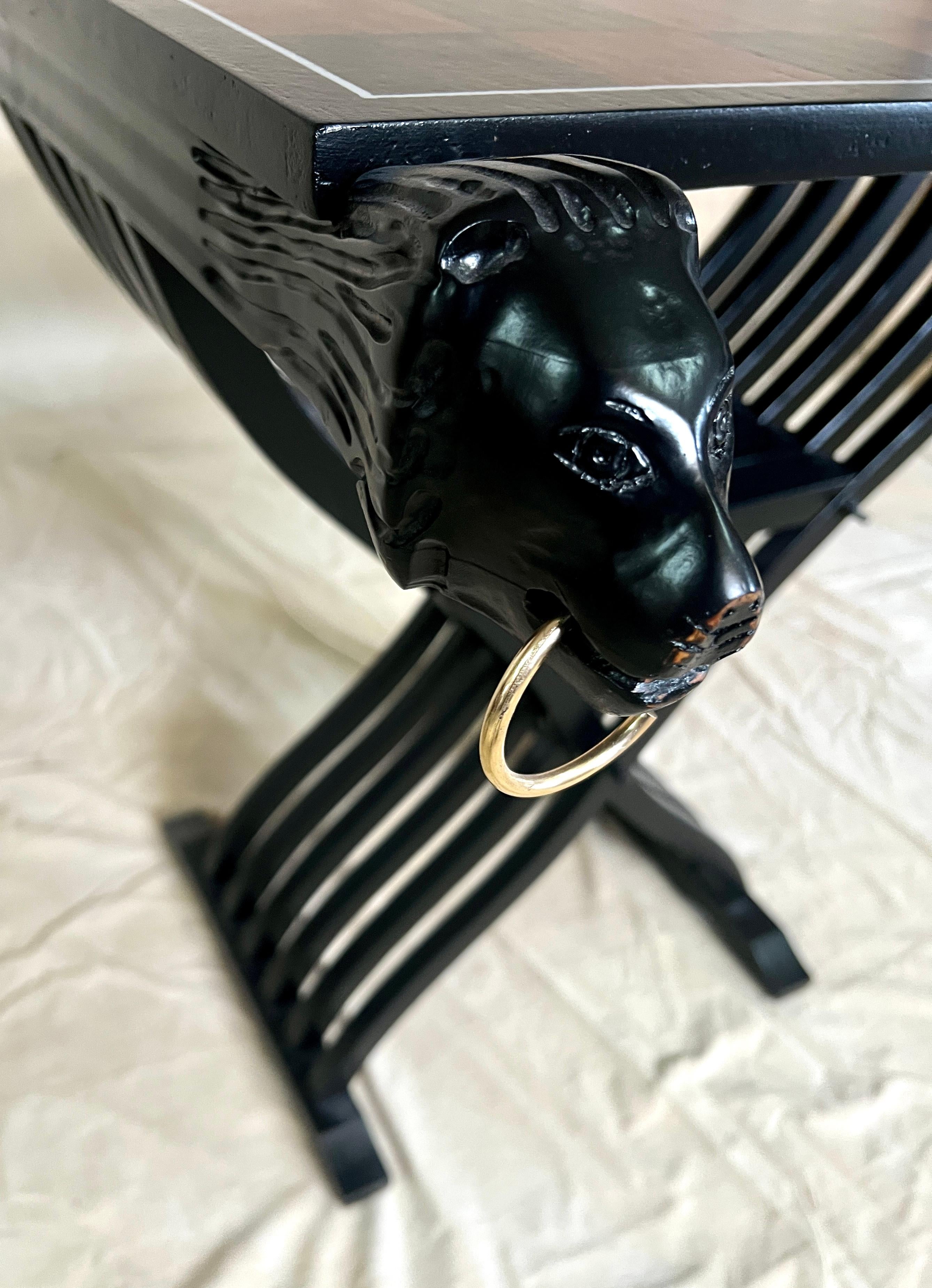 Removable Game Board with Two Savonarola Chairs For Sale 2