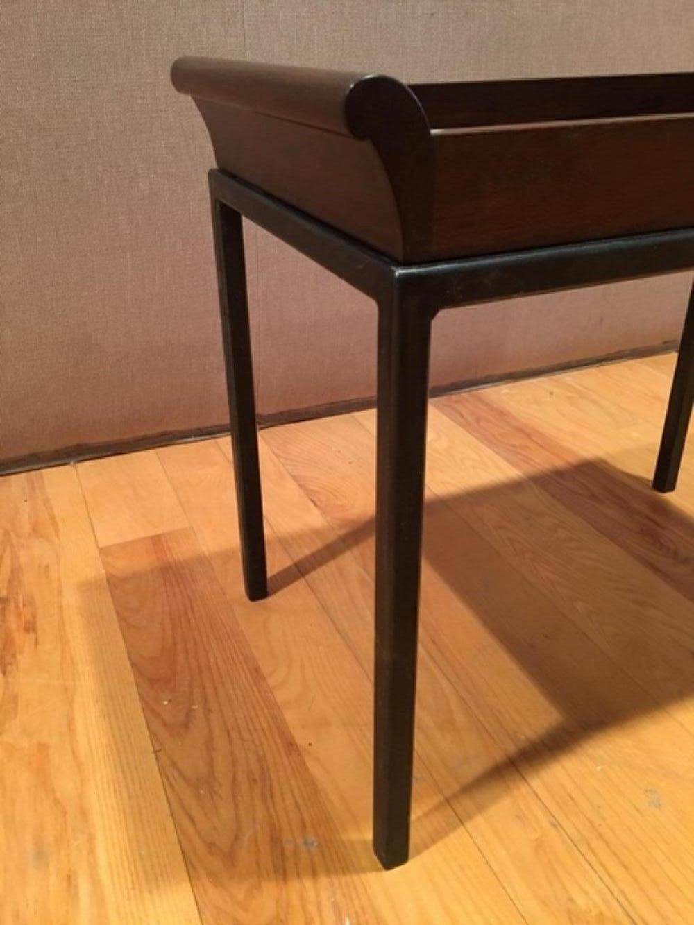 American Removable Tray Side Table in Solid Walnut For Sale