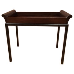 Removable Tray Side Table in Solid Walnut