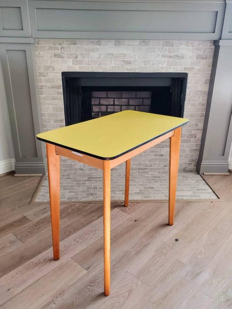 Remploy Mid-Century Modern Formica Teak Table 1