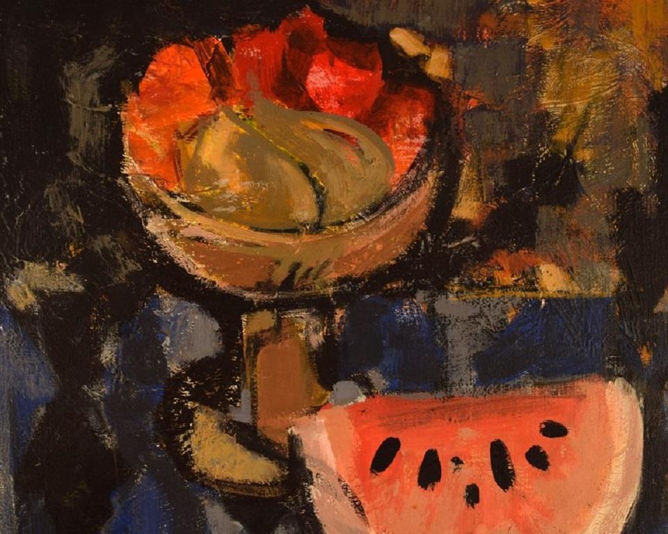 French Remy Casabo, France, Oil on Canvas, Modernist Still Life, Mid-20th C