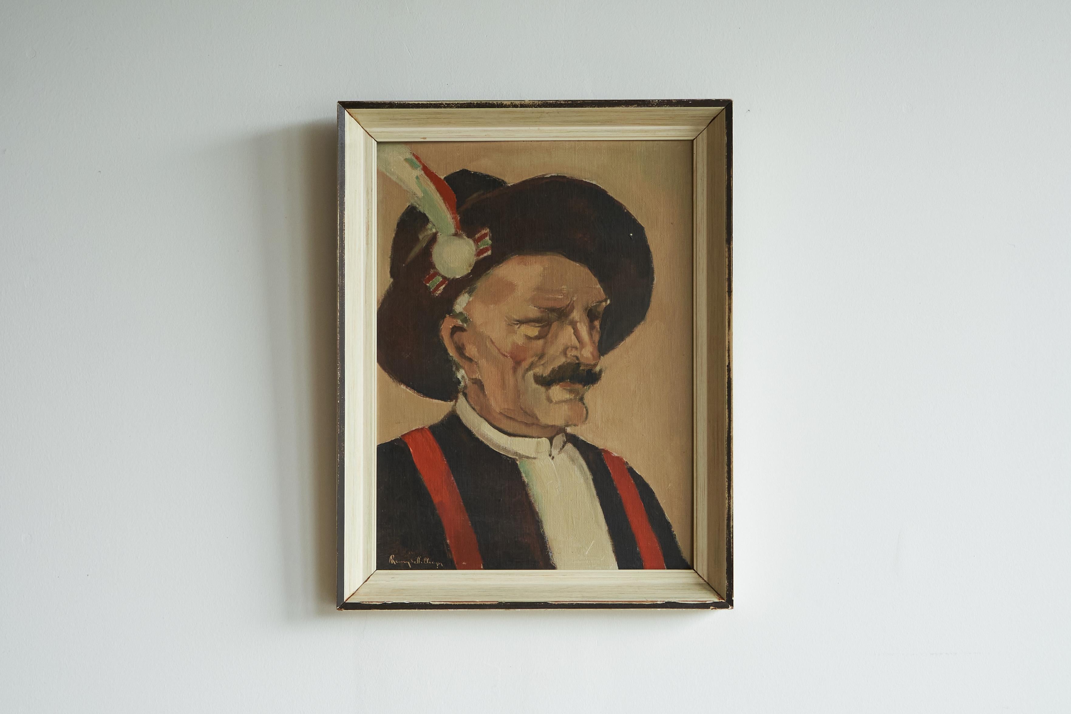 Remy de Pillecyn 'Man met hoed' Oil on Canvas, Belgium, 1964.

This is a very distinct and well painted work by Belgian painter Remy de Pillecyn (1920 - 1986). Signed and dated 1964.

Remy de Pillecyn was a noted and respected painter and the