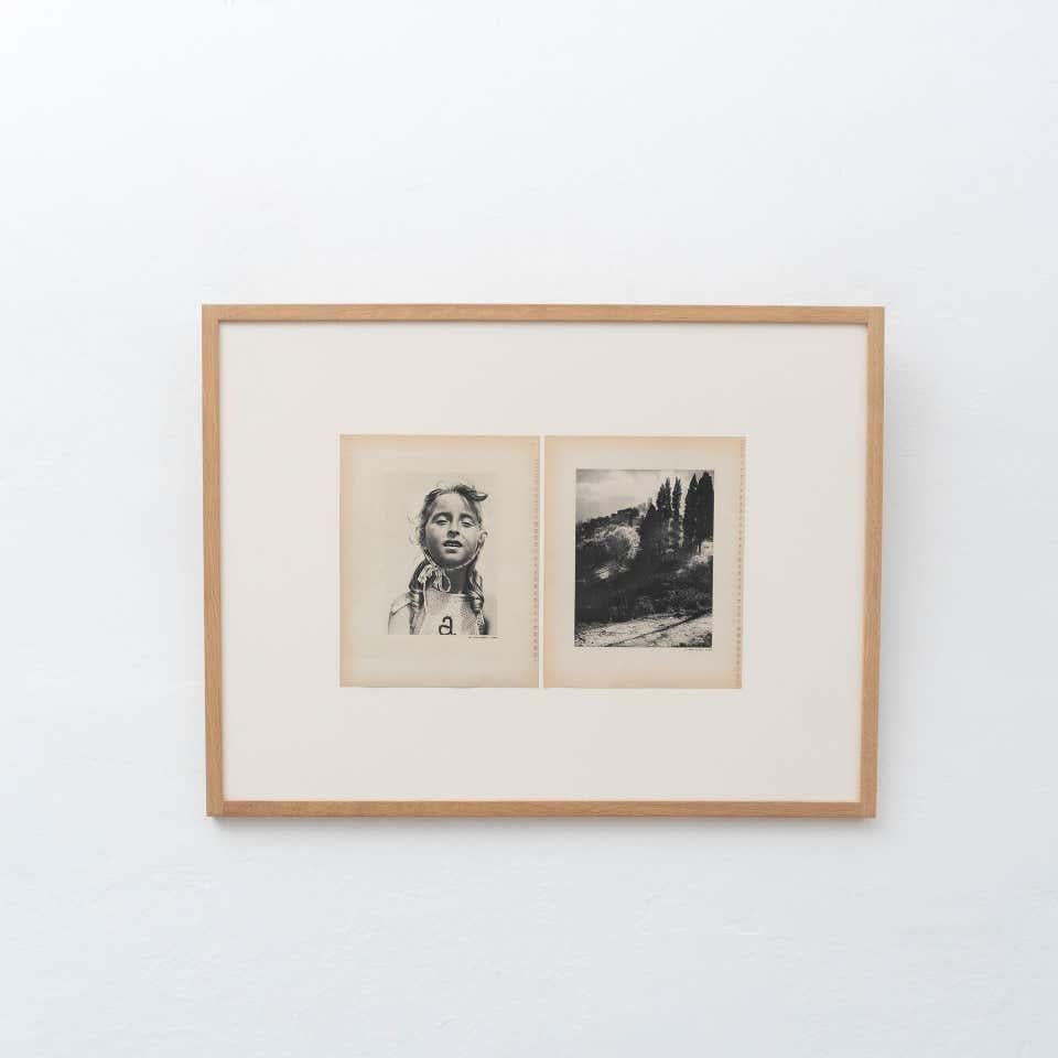 Vintage photo gravure by the photographers Remy Duval and Lucio Ridenti, circa 1940.
Wood frame with passepartout and high quality museum's glass.

In original condition, with minor wear consistent with age and use, preserving a beautiful patina.