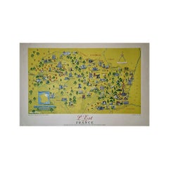 Original 1956 "L'Est de la France" Travel Poster by R. Hétreau
