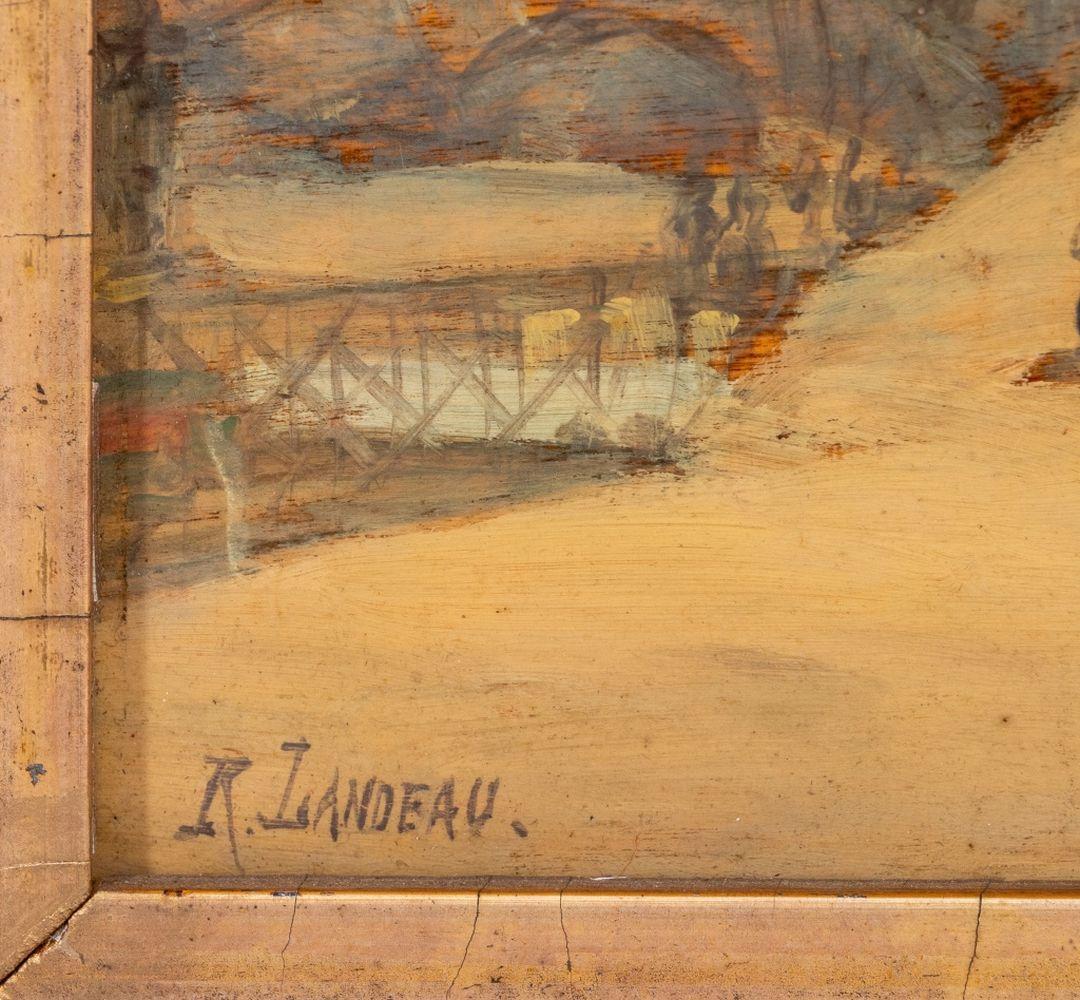 Winterliche Straßenszene (Impressionismus), Painting, von Remy Landeau