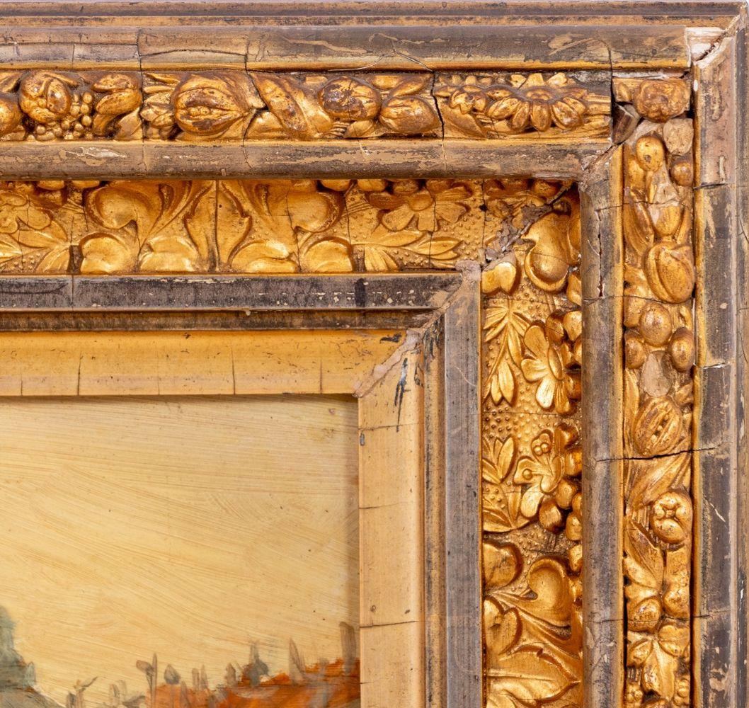 Winterliche Straßenszene (Braun), Landscape Painting, von Remy Landeau