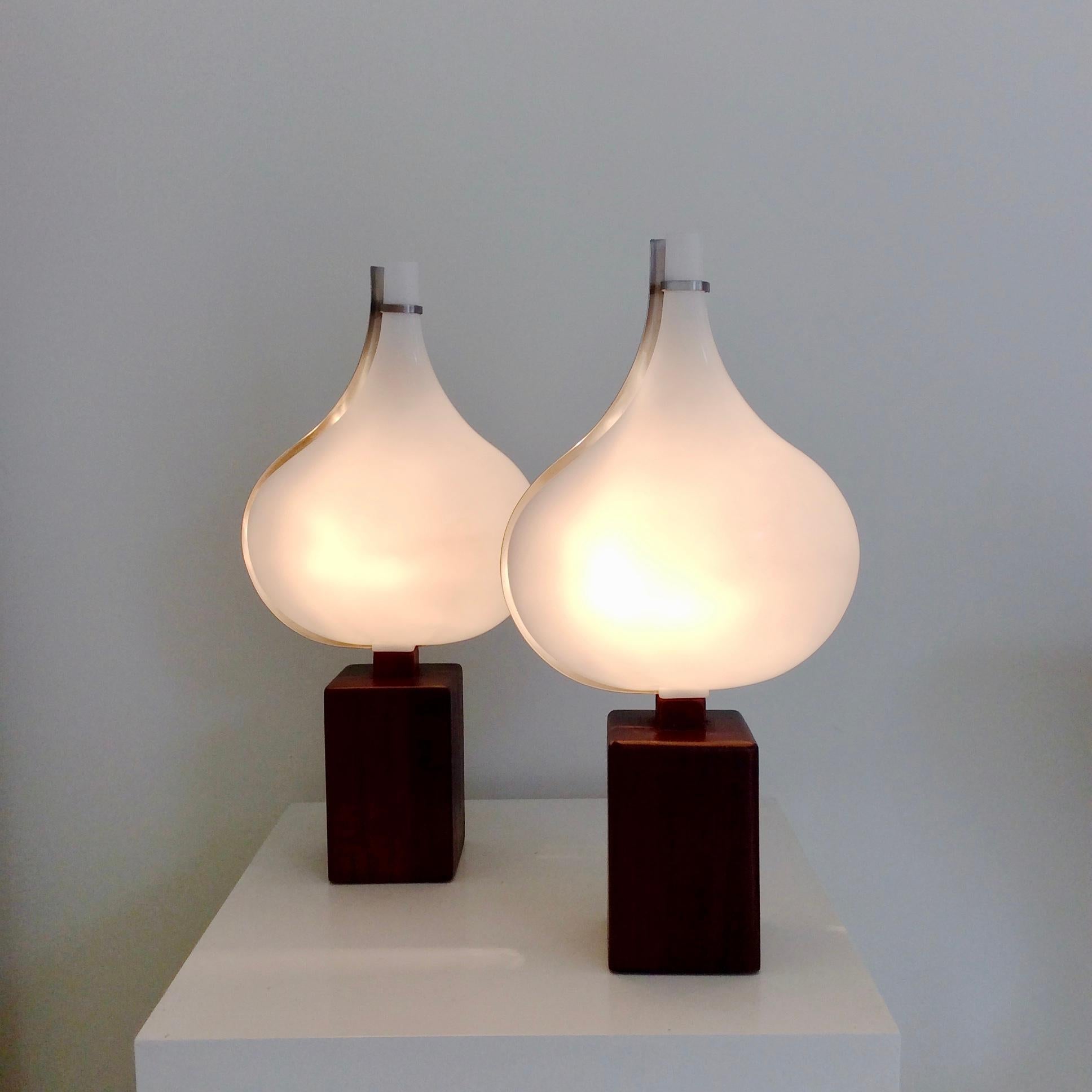 French Rémy Letang Pair of Table Lamps, circa 1970, France
