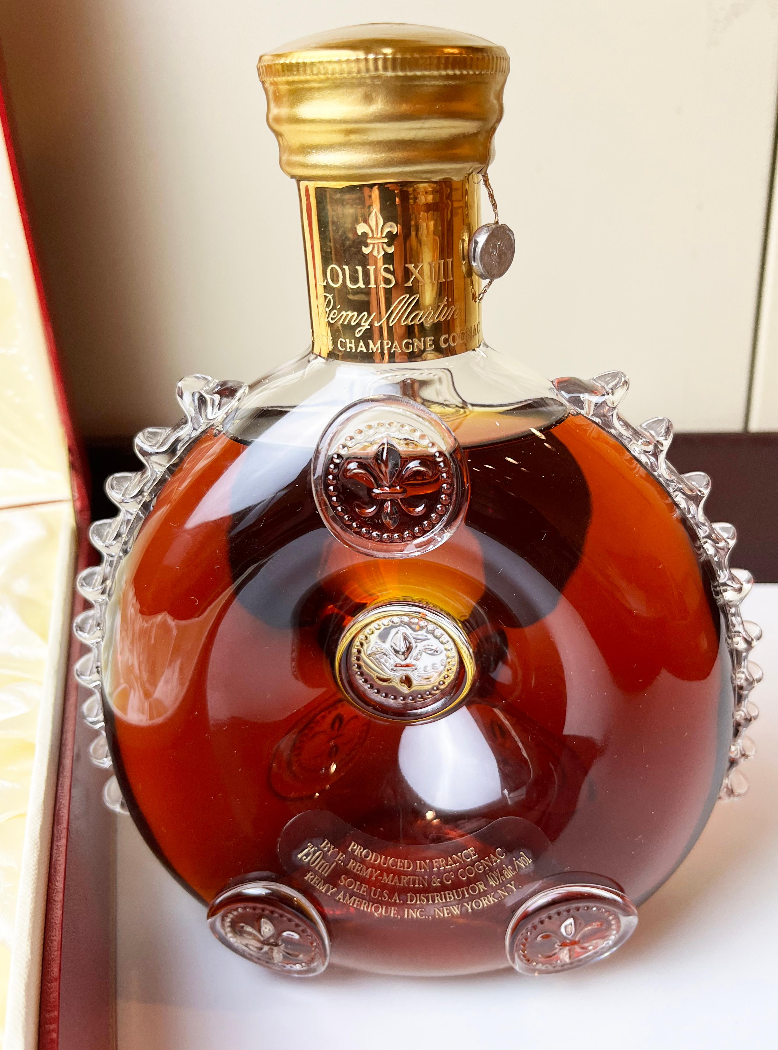 French Remy Martin Louis XIII Cognac Baccarat Crystal Bottle in Presentation Box