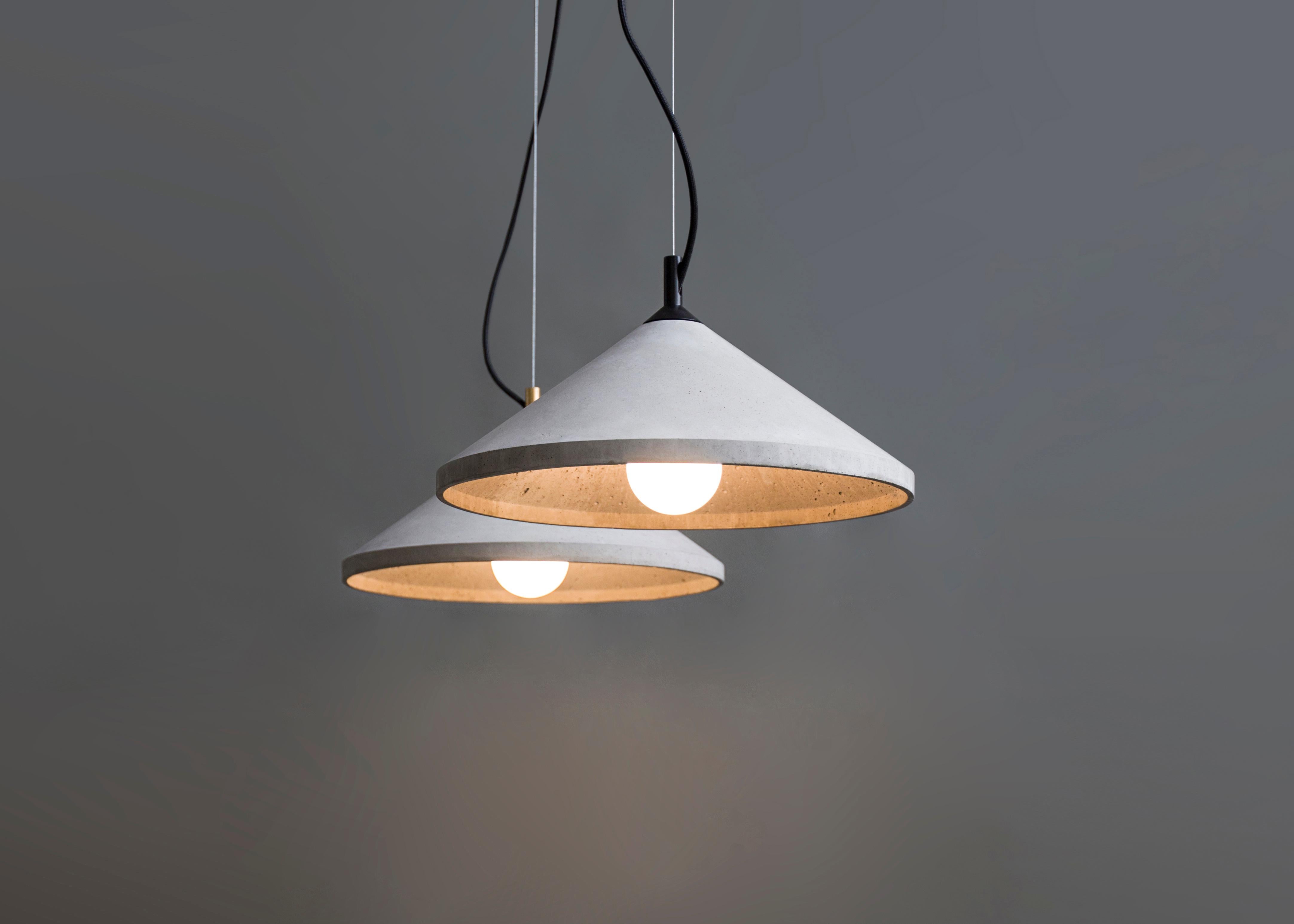 Chinese Ren 2, Concrete Pendant Lamp by Bentu Design For Sale