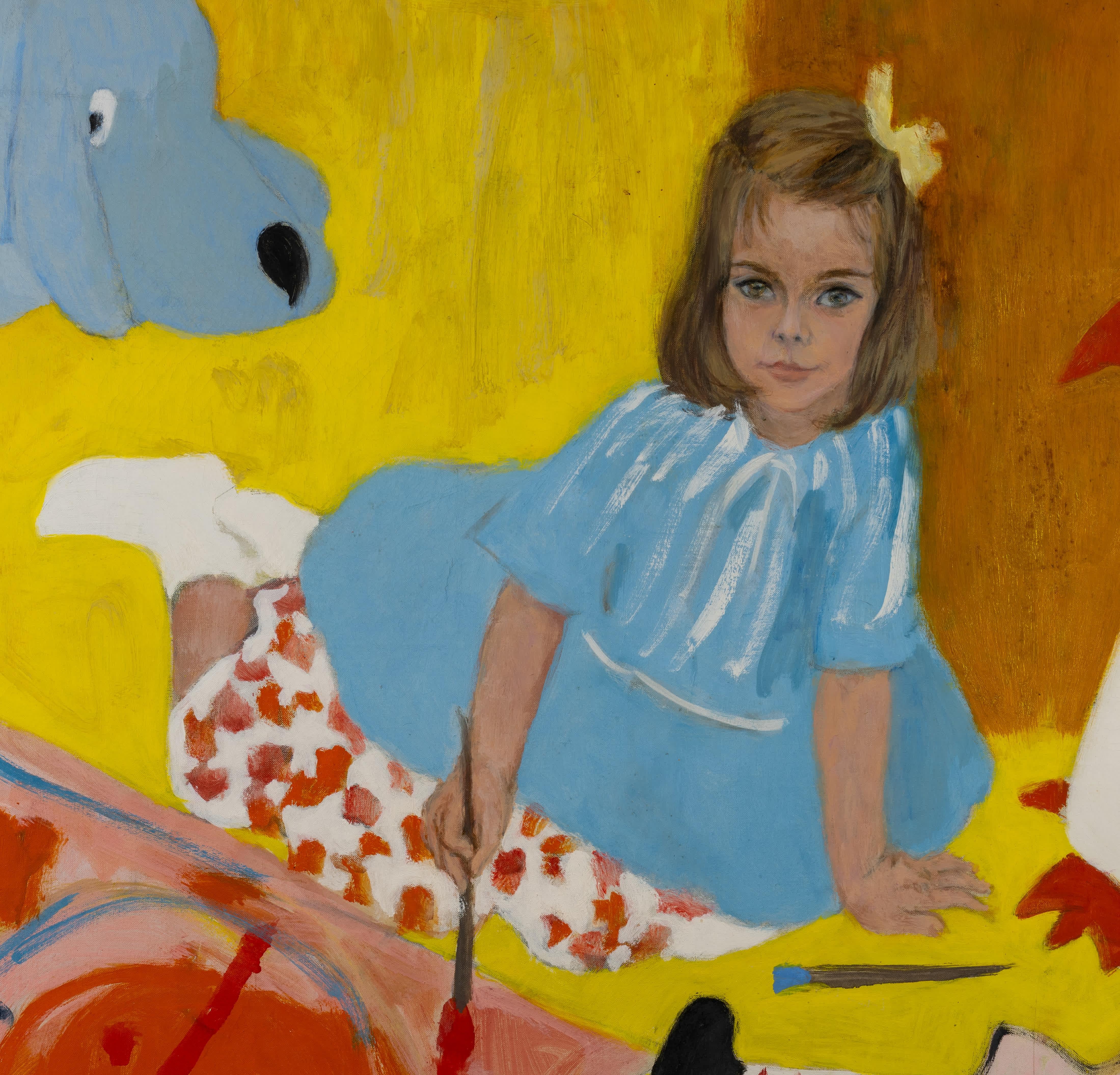 Retrato de Virginia Cowles - Painting moderno estadounidense de René Bouché