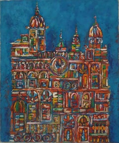 Rene Portocarrero, Cathedral, Oil on Canvas