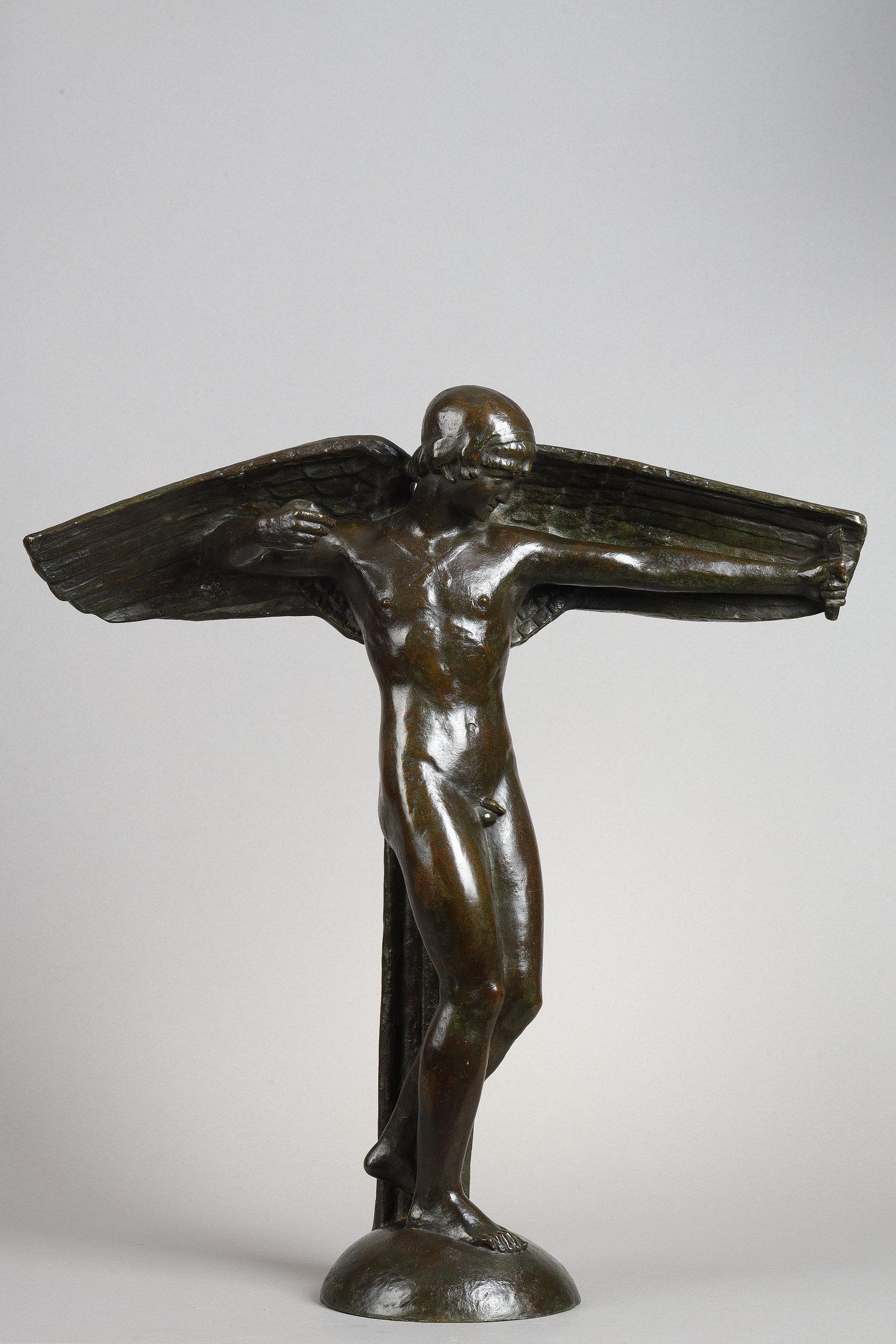 René Andrei Nude Sculpture - Icarus