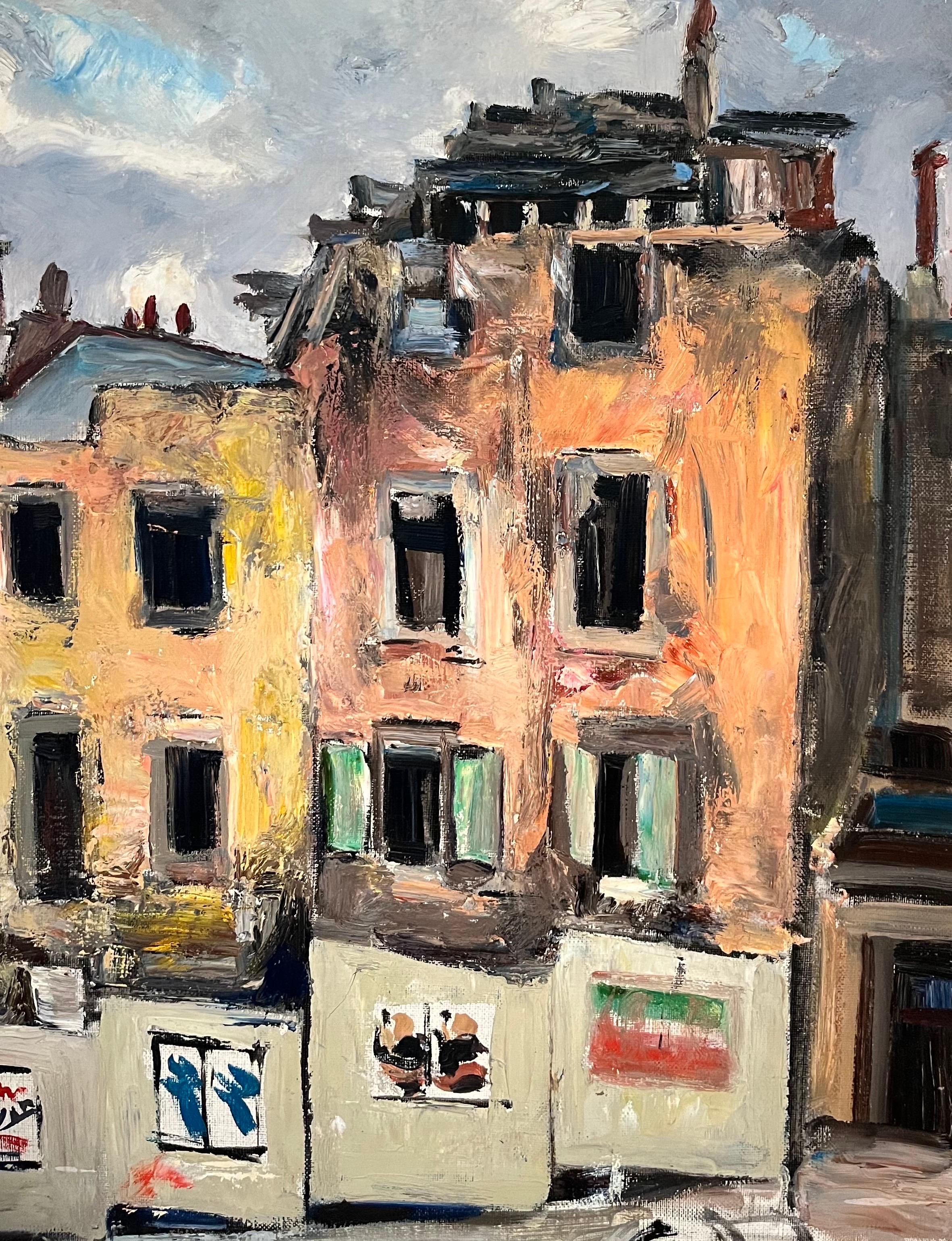 Stadtfassaden von René Béguin - Öl auf Leinwand 54x65 cm – Painting von René Beguin
